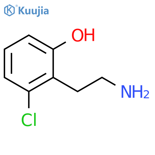 2-(2-aminoethyl)-3-chlorophenol structure