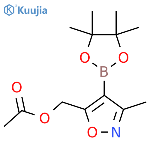 (3-Methyl-4-(4,4,5,5-tetramethyl-1,3,2-dioxaborolan-2-yl)isoxazol-5-yl)methyl acetate structure