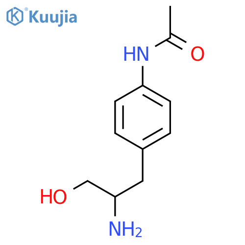N-4-(2-amino-3-hydroxypropyl)phenylacetamide structure