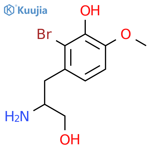 3-(2-amino-3-hydroxypropyl)-2-bromo-6-methoxyphenol structure