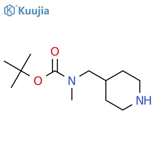 Tert-Butyl methyl(piperidin-4-ylmethyl)carbamate structure