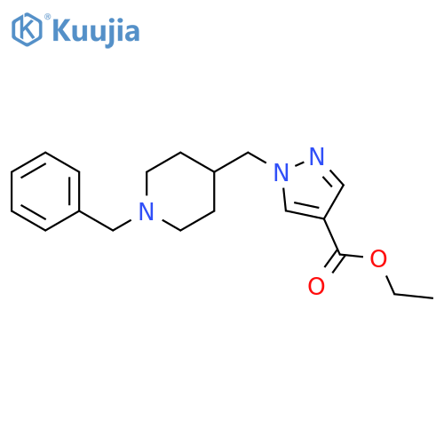 Ethyl 1-[(1-benzylpiperidin-4-yl)methyl]-1H-pyrazole-4-carboxylate structure