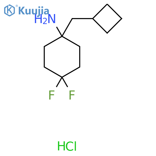 1-(Cyclobutylmethyl)-4,4-difluorocyclohexan-1-amine hydrochloride structure