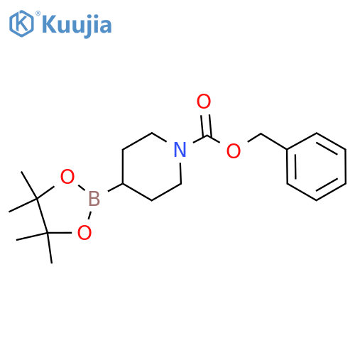 benzyl 4-(4,4,5,5-tetramethyl-1,3,2-dioxaborolan-2-yl)piperidine-1-carboxylate structure