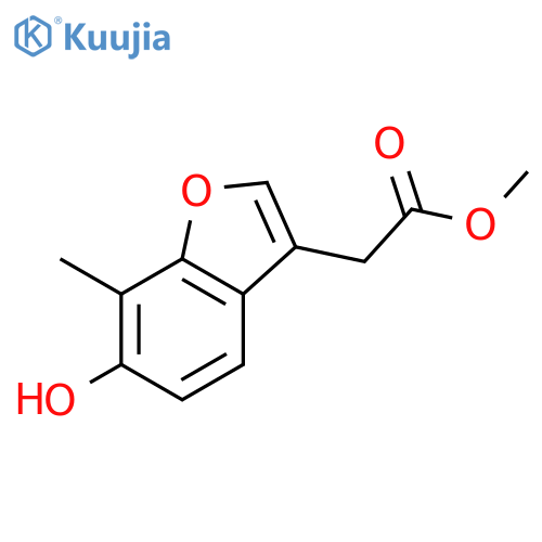 Methyl 2-(6-hydroxy-7-methylbenzofuran-3-yl)acetate structure