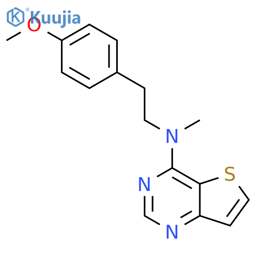 Thieno[3,2-d]pyrimidin-4-amine, N-[2-(4-methoxyphenyl)ethyl]-N-methyl- structure