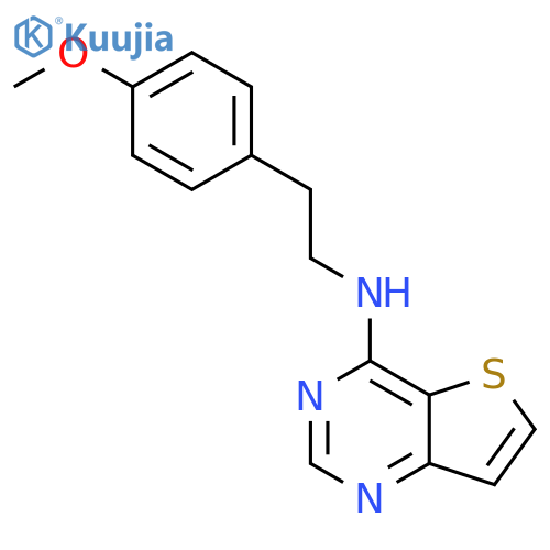 Thieno[3,2-d]pyrimidin-4-amine, N-[2-(4-methoxyphenyl)ethyl]- structure