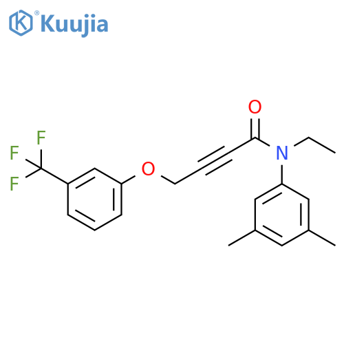 2-Butynamide,N-(3,5-dimethylphenyl)-N-ethyl-4-[3-(trifluoromethyl)phenoxy]- structure
