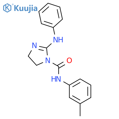 1H-Imidazole-1-carboxamide,4,5-dihydro-N-(3-methylphenyl)-2-(phenylamino)- structure