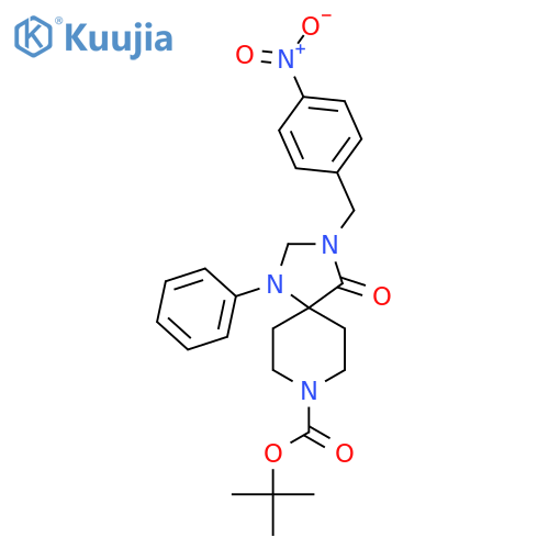 1,3,8-Triazaspiro[4.5]decane-8-carboxylic acid,3-[(4-nitrophenyl)methyl]-4-oxo-1-phenyl-, 1,1-dimethylethyl ester structure