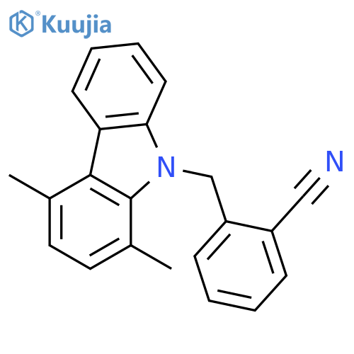Benzonitrile, 2-[(1,4-dimethyl-9H-carbazol-9-yl)methyl]- structure