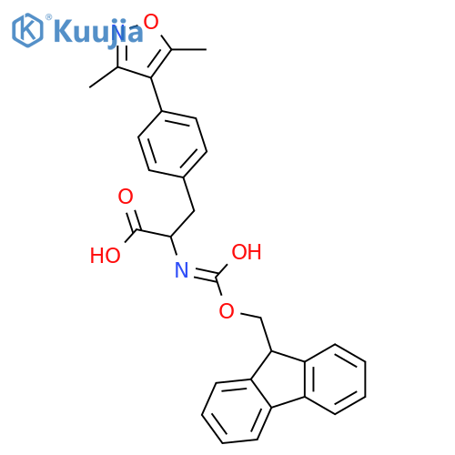 L-Phenylalanine,4-(3,5-dimethyl-4-isoxazolyl)-N-[(9H-fluoren-9-ylmethoxy)carbonyl]- structure