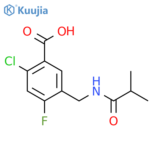 2-Chloro-4-fluoro-5-(isobutyramidomethyl)benzoic acid structure