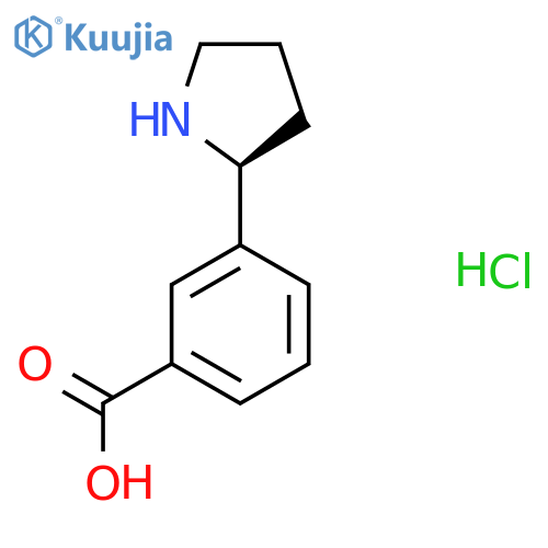 (S)-3-(Pyrrolidin-2-yl)benzoic acid hydrochloride structure