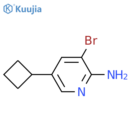 3-bromo-5-cyclobutylpyridin-2-amine structure