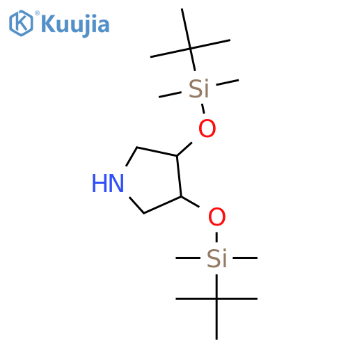 (3S,4S)-3,4-Bis((tert-butyldimethylsilyl)oxy)pyrrolidine structure