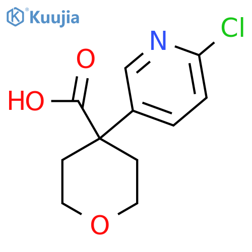 4-(6-chloropyridin-3-yl)oxane-4-carboxylic acid structure