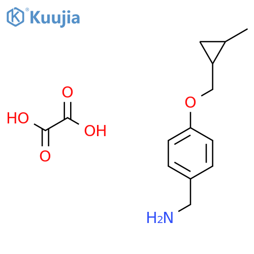(4-((2-Methylcyclopropyl)methoxy)phenyl)methanamine oxalate structure