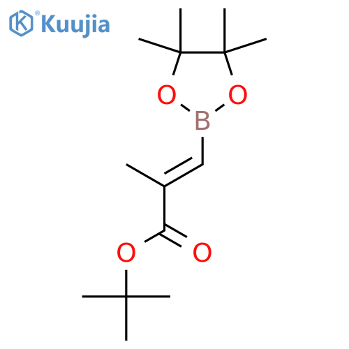 tert-butyl (2E)-2-methyl-3-(4,4,5,5-tetramethyl-1,3,2-dioxaborolan-2-yl)prop-2-enoate structure