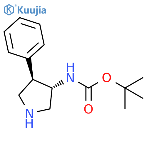 tert-butyl N-[(3S,4R)-4-phenylpyrrolidin-3-yl]carbamate structure