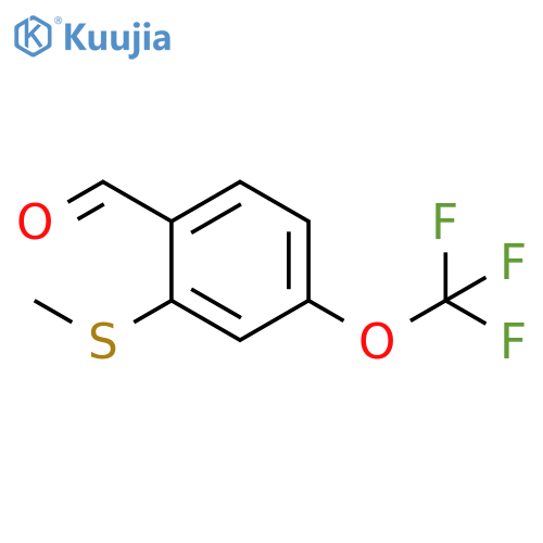 2-(Methylthio)-4-(trifluoromethoxy)benzaldehyde structure