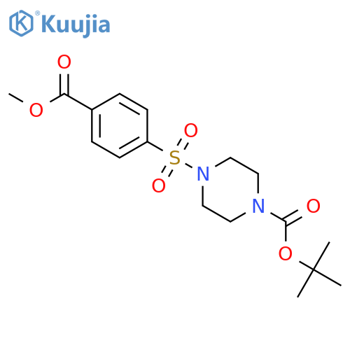 1-Piperazinecarboxylicacid, 4-[[4-(methoxycarbonyl)phenyl]sulfonyl]-, 1,1-dimethylethyl ester structure