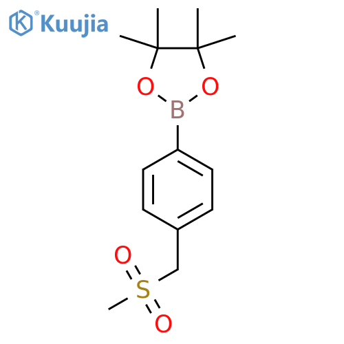 2-4-(methanesulfonylmethyl)phenyl-4,4,5,5-tetramethyl-1,3,2-dioxaborolane structure