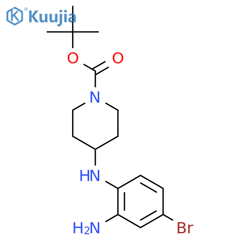 tert-Butyl 4-((2-amino-4-bromophenyl)amino)piperidine-1-carboxylate structure