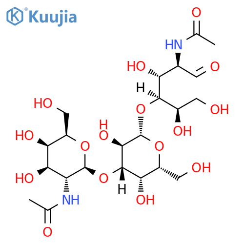 O-2-(Acetylamino)-2-deoxy-beta-D-galactopyranosyl-(1→3)-O-beta-D-galactopyranosyl-(1→4)-2-(acetylamino)-2-deoxy-D-glucose structure