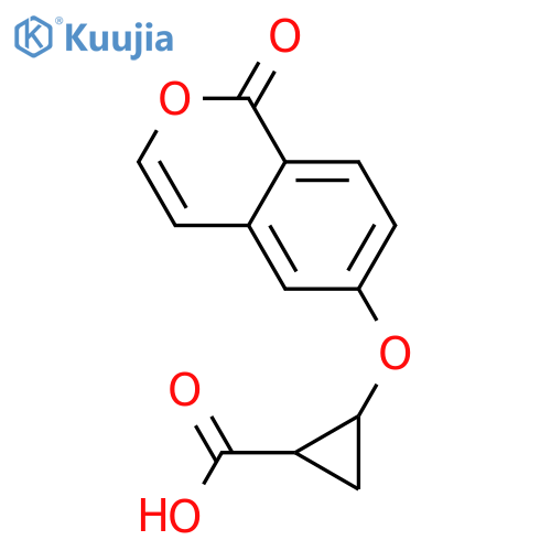 6-Hydroxy-1H-2-benzopyran-1-one; 2-Carboxycyclopropyl ether structure