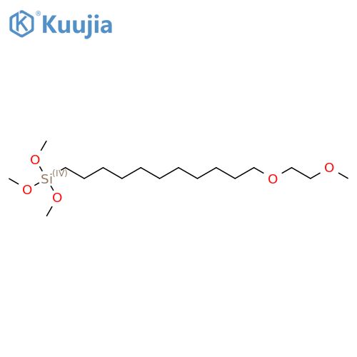 Trimethoxy-[11-(2-methoxyethoxy)undecyl]silane structure