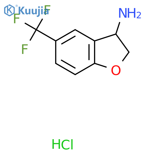 5-(Trifluoromethyl)-2,3-dihydrobenzofuran-3-amine hydrochloride structure