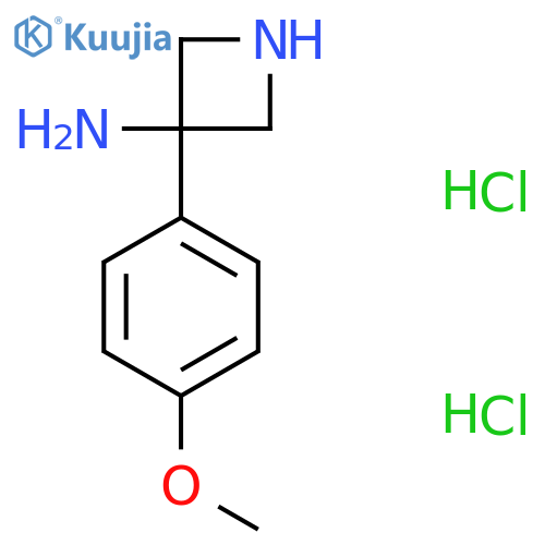 3-(4-Methoxyphenyl)azetidin-3-amine dihydrochloride structure
