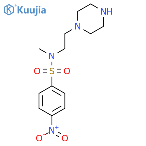 N-methyl-4-nitro-N-[2-(piperazin-1-yl)ethyl]benzene-1-sulfonamide structure