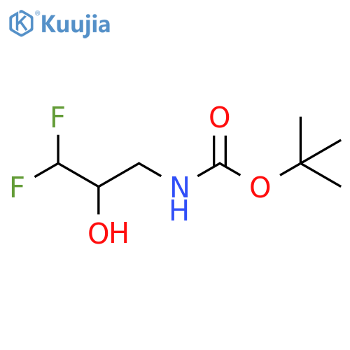 tert-butyl N-(3,3-difluoro-2-hydroxypropyl)carbamate structure