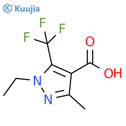 1-ethyl-3-methyl-5-(trifluoromethyl)-1H-pyrazole-4-carboxylic acid structure