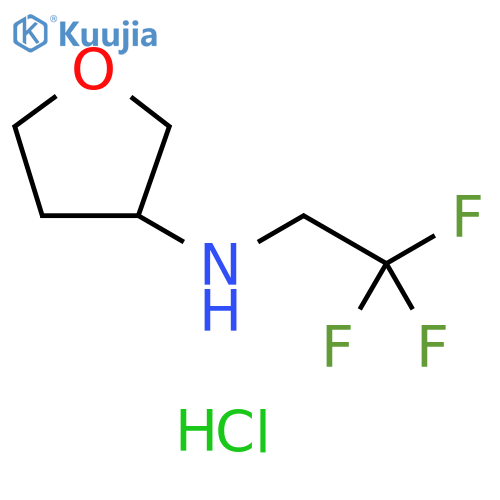 N-(2,2,2-trifluoroethyl)oxolan-3-amine hydrochloride structure