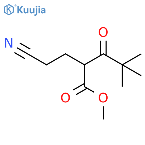 methyl 2-(2-cyanoethyl)-4,4-dimethyl-3-oxopentanoate structure