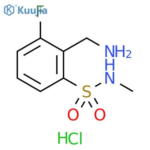 2-(aminomethyl)-3-fluoro-N-methylbenzene-1-sulfonamide hydrochloride structure