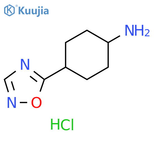 4-(1,2,4-oxadiazol-5-yl)cyclohexan-1-amine hydrochloride structure
