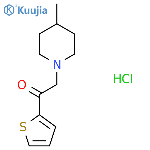 2-(4-Methylpiperidin-1-yl)-1-(thiophen-2-yl)ethan-1-one hydrochloride structure