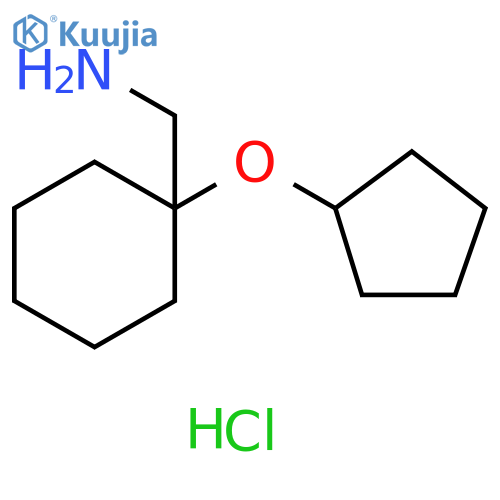1-[1-(cyclopentyloxy)cyclohexyl]methanamine hydrochloride structure