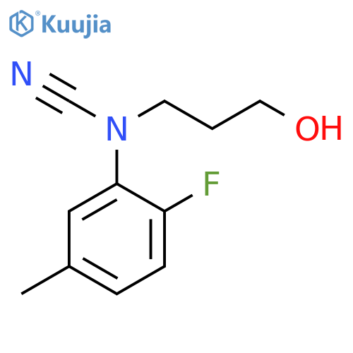3-cyano(2-fluoro-5-methylphenyl)aminopropan-1-ol structure