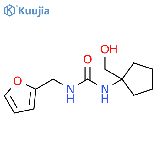 1-(furan-2-yl)methyl-3-1-(hydroxymethyl)cyclopentylurea structure