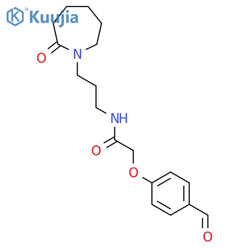 2-(4-Formylphenoxy)-N-[3-(2-oxoazepan-1-YL)propyl]acetamide structure