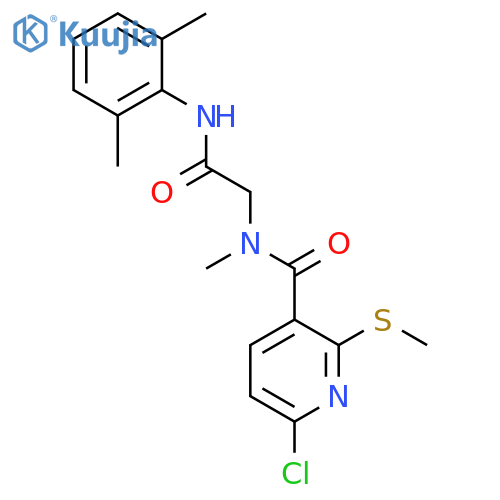 2-{1-[6-chloro-2-(methylsulfanyl)pyridin-3-yl]-N-methylformamido}-N-(2,6-dimethylphenyl)acetamide structure