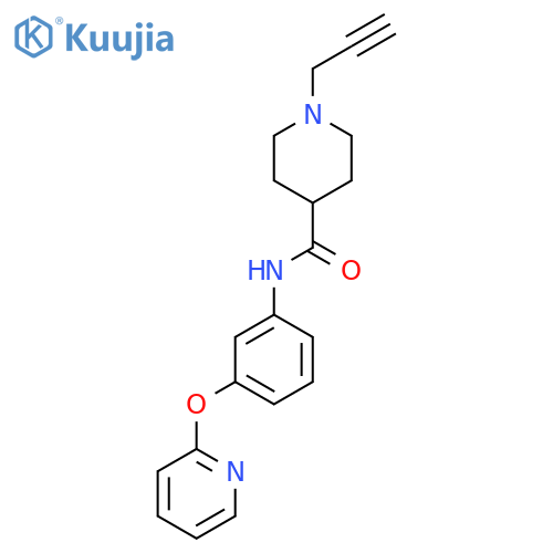 1-(prop-2-yn-1-yl)-N-[3-(pyridin-2-yloxy)phenyl]piperidine-4-carboxamide structure