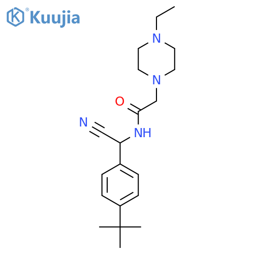 N-[(4-tert-butylphenyl)(cyano)methyl]-2-(4-ethylpiperazin-1-yl)acetamide structure