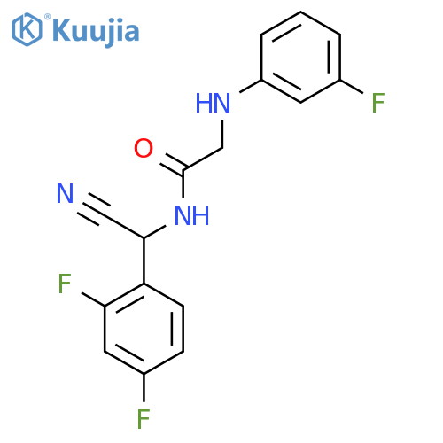 N-[cyano(2,4-difluorophenyl)methyl]-2-[(3-fluorophenyl)amino]acetamide structure