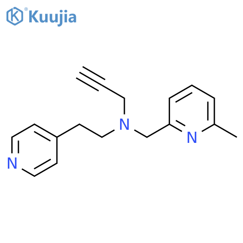 (6-methylpyridin-2-yl)methyl(prop-2-yn-1-yl)2-(pyridin-4-yl)ethylamine structure